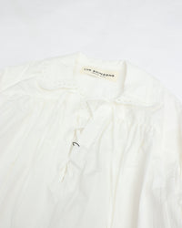THE SHINZONE  LACE-UP BLOUSE 01 WHITE