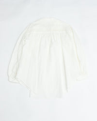 THE SHINZONE  LACE-UP BLOUSE 01 WHITE