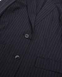 THE SHINZONE  STRIPED CHRYSLER JACKET 85 NAVY