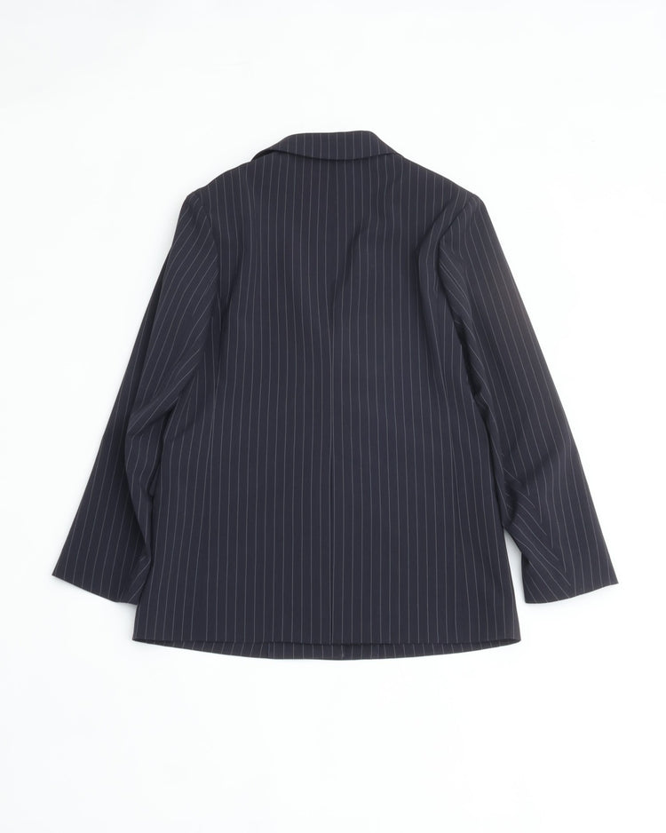 THE SHINZONE  STRIPED CHRYSLER JACKET 85 NAVY
