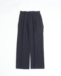 THE SHINZONE  STRIPED CHRYSLER PANTS 85 NAVY