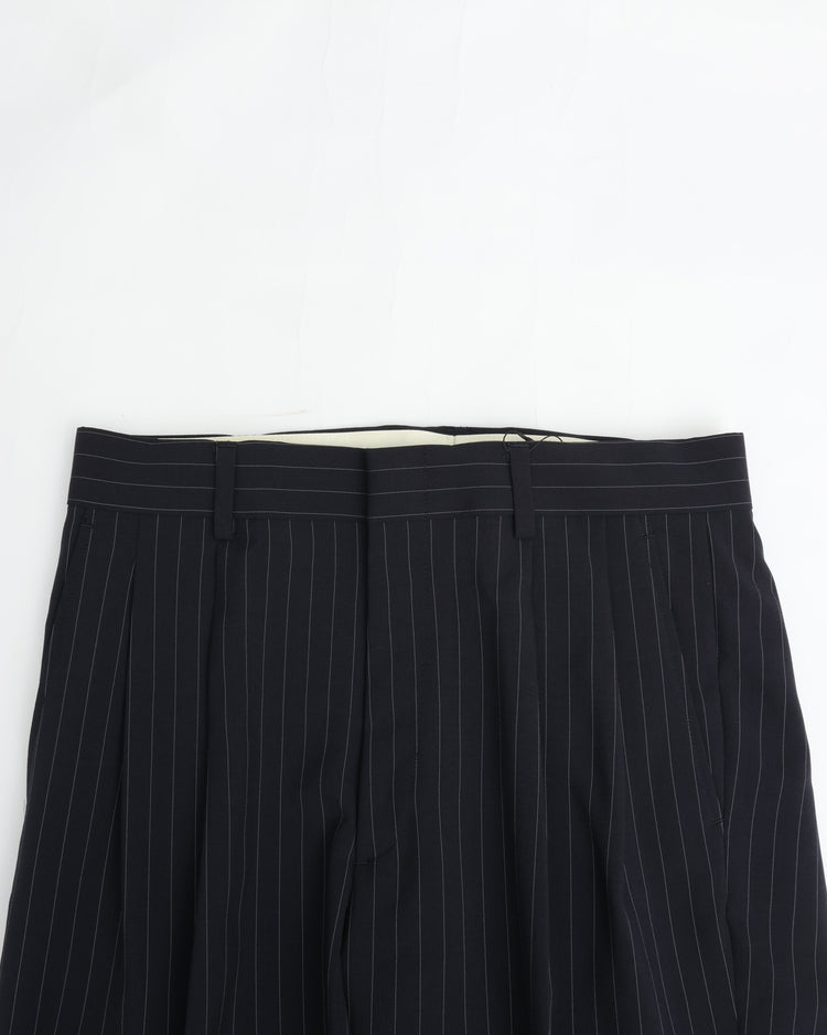 THE SHINZONE  STRIPED CHRYSLER PANTS 85 NAVY