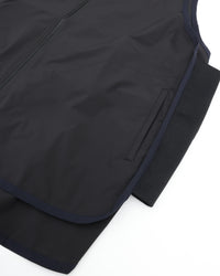 UNTRACE Zipper Vest _259 BLACK*DARK NAVY