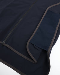 UNTRACE　ジッパーベスト _259 DARK NAVY*DARK BROWN