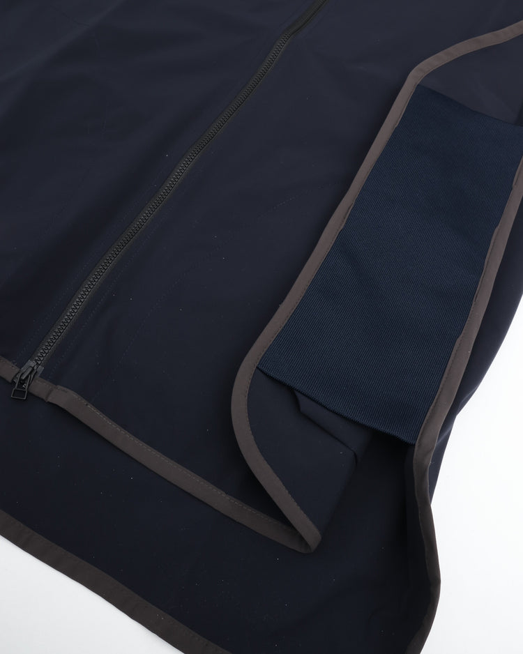 UNTRACE　ジッパーベスト _259 DARK NAVY*DARK BROWN