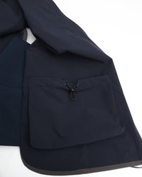 UNTRACE　ジッパーベスト _259 DARK NAVY*DARK BROWN