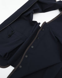 UNTRACE　ジッパーベスト _259 DARK NAVY*DARK BROWN