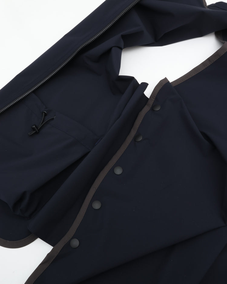 UNTRACE　ジッパーベスト _259 DARK NAVY*DARK BROWN