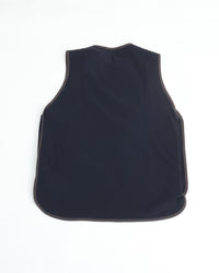 UNTRACE　ジッパーベスト _259 DARK NAVY*DARK BROWN