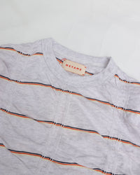 MEYAME   TUCKED JACQUARD BORDER DRESS HEATHER GREY