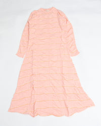 MEYAME   TUCKED JACQUARD BORDER DRESS MEY-2230 PINK