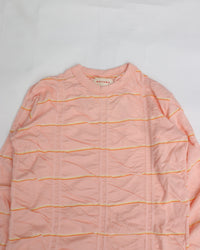 MEYAME   TUCKED JACQUARD BORDER DRESS MEY-2230 PINK