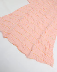 MEYAME   TUCKED JACQUARD BORDER DRESS MEY-2230 PINK