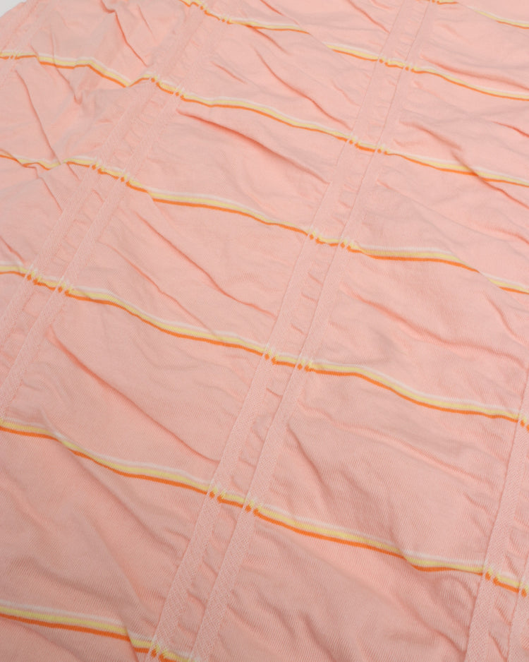 MEYAME   TUCKED JACQUARD BORDER DRESS MEY-2230 PINK