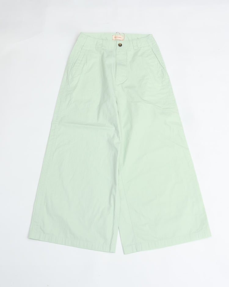 MEYAME  SIDE LINE WIDE PANTS GREEN