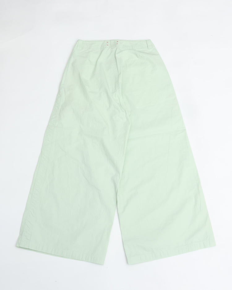 MEYAME  SIDE LINE WIDE PANTS GREEN