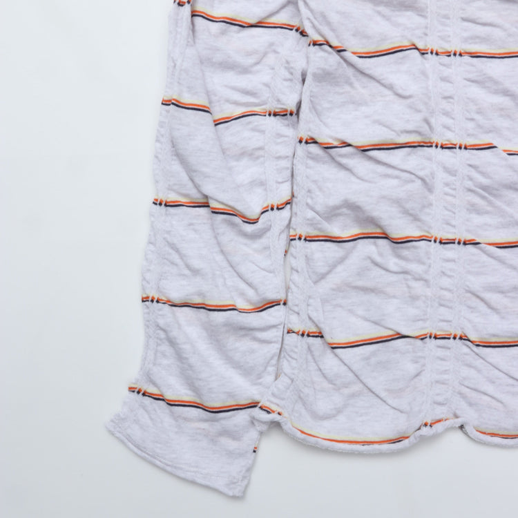 MEYAME / TUCKED JACQUARD BORDER PULLOVER HEATHER GRAY