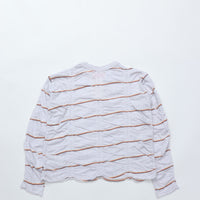 MEYAME   TUCKED JACQUARD BORDER PULLOVER HEATHER GREY