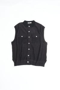 YASHIKI    Haoto Collar Vest（葉音）YSK-26SS-KN08 BLACK