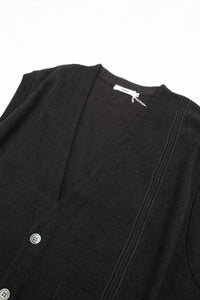 YASHIKI    Shirotsume V-neck Vest（白詰草） YSK-26SS-KN09 BLACK