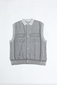 YASHIKI Haoto Collar Vest (Haoto) YSK-26SS-KN08 MIX GRAY