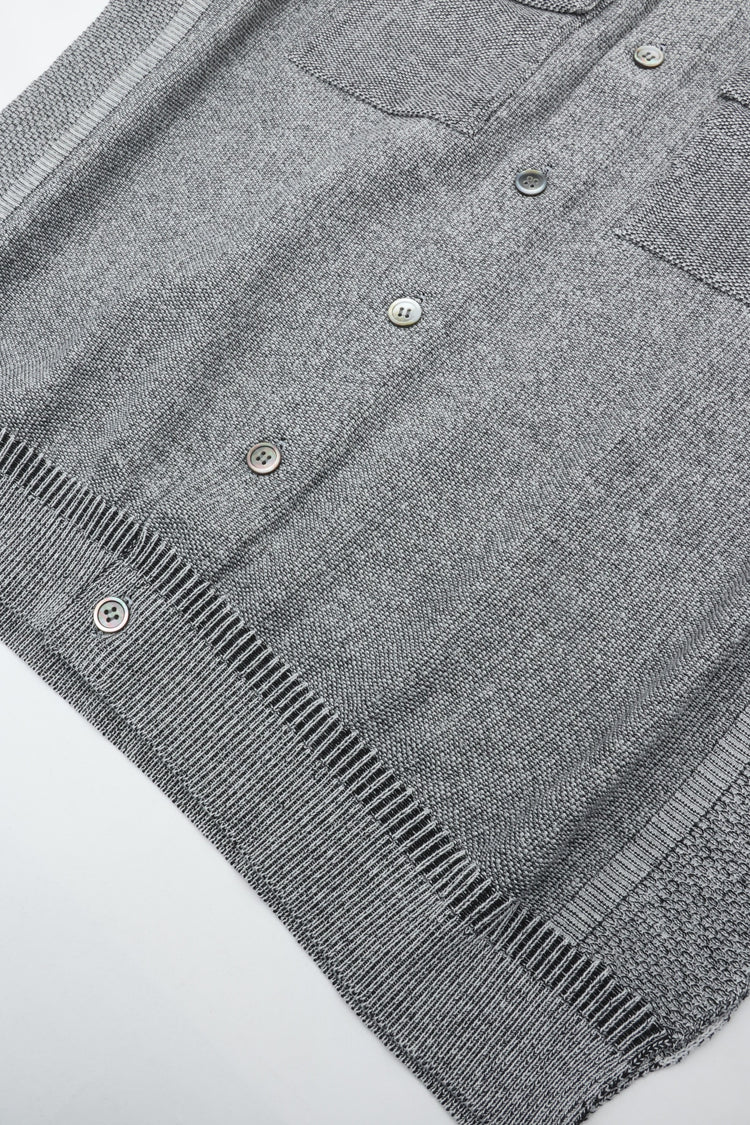 YASHIKI Haoto Collar Vest (Haoto) YSK-26SS-KN08 MIX GRAY