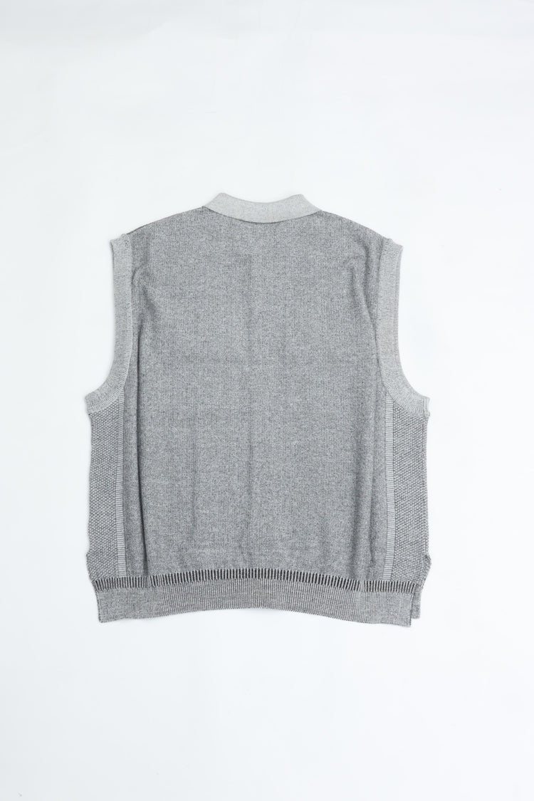 YASHIKI Haoto Collar Vest (Haoto) YSK-26SS-KN08 MIX GRAY