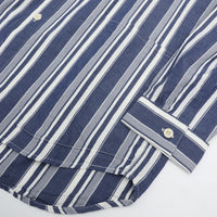 A VONTADE Gardener Apron Shirts LS NAVY MULTI STRIPE