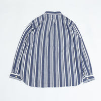 A VONTADE Gardener Apron Shirts LS NAVY MULTI STRIPE