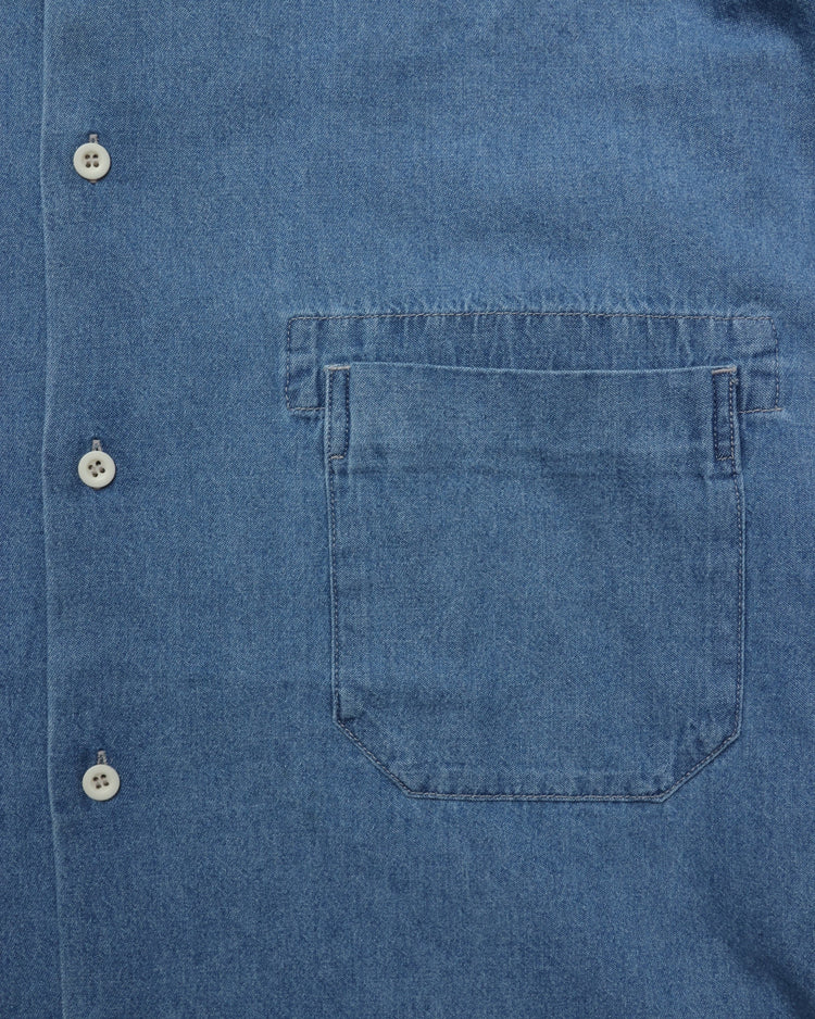 ARMY TWILL / LIGHT DENIM SHIRT BLUE
