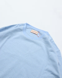 MEYAME  BORDER SLIT LONG SLEEVE TEE BLUE