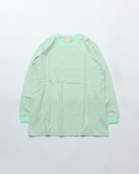 MEYAME BORDER SLIT LONG SLEEVE TEE GREEN