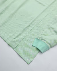MEYAME BORDER SLIT LONG SLEEVE TEE GREEN