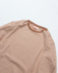 MEYAME  BORDER SLIT LONG SLEEVE TEE BROWN