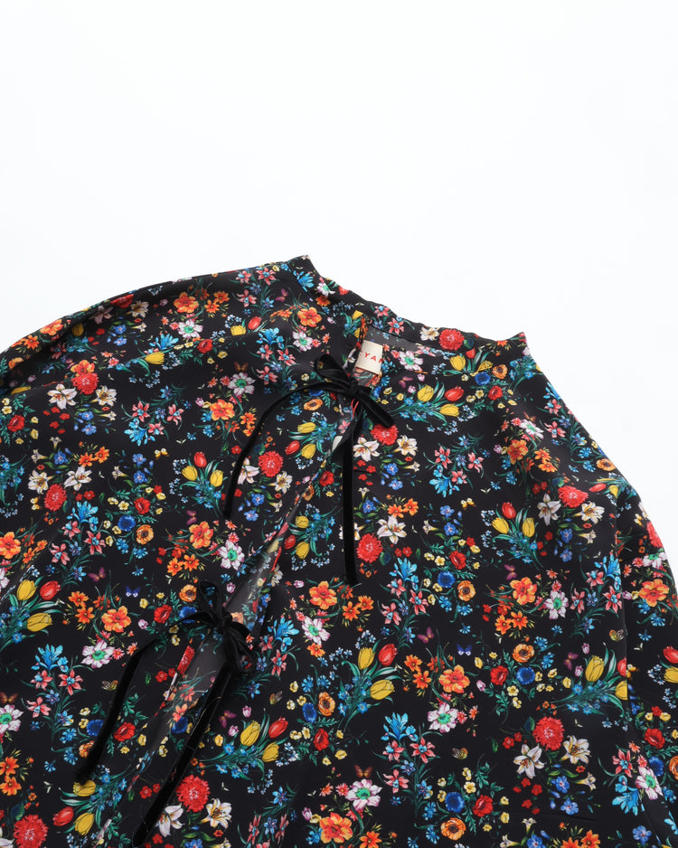 MEYAME BLOUSE JACKET (FLOWER) BLACK