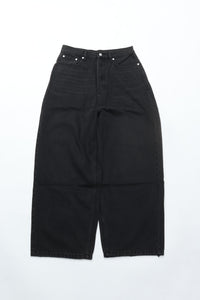CODA BLACK WASHED DISTRESSED EXTENDED CUT LUFT JEANS