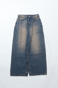 CODA DUST INDIGO ACID WASHED EXTENDED CUT LUFT JEANS