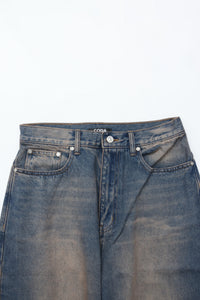 CODA DUST INDIGO ACID WASHED EXTENDED CUT LUFT JEANS