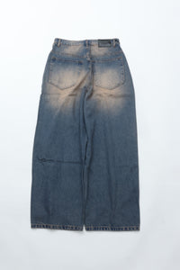 CODA DUST INDIGO ACID WASHED EXTENDED CUT LUFT JEANS