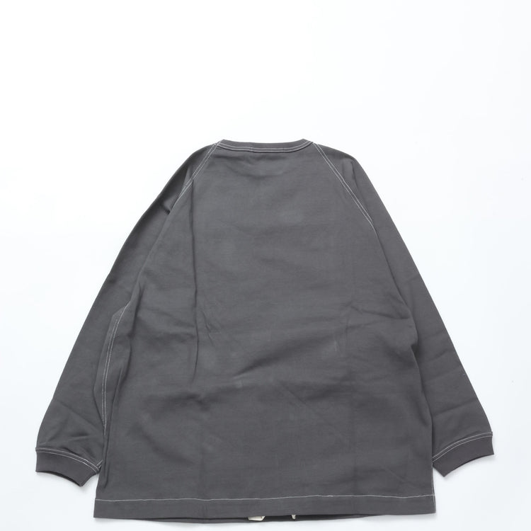 HAVERSACK / Heavy Dry Jersey Raglan Long T-Shirt CHARCOAL