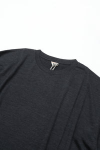 FilMelange  WOLVE / ウォルヴ NEW ZEALAND MERINO WOOL TENJIKU / WIDE T 604 charcoal black