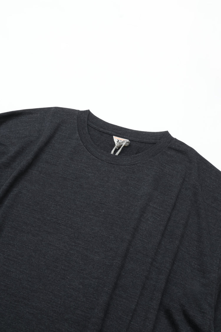 FilMelange  WOLVE / ウォルヴ NEW ZEALAND MERINO WOOL TENJIKU / WIDE T 604 charcoal black