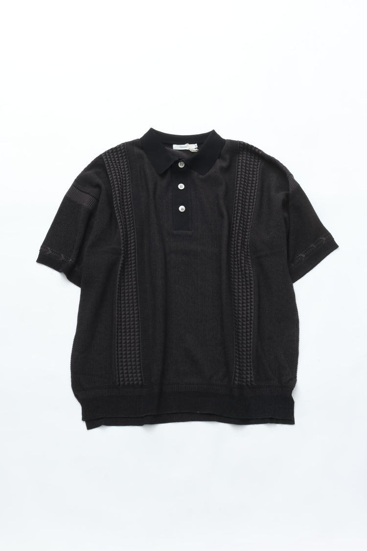 YASHIKI    Aotsuyu Knit Polo（青梅雨）YSK-26SS-KN11 BLACK