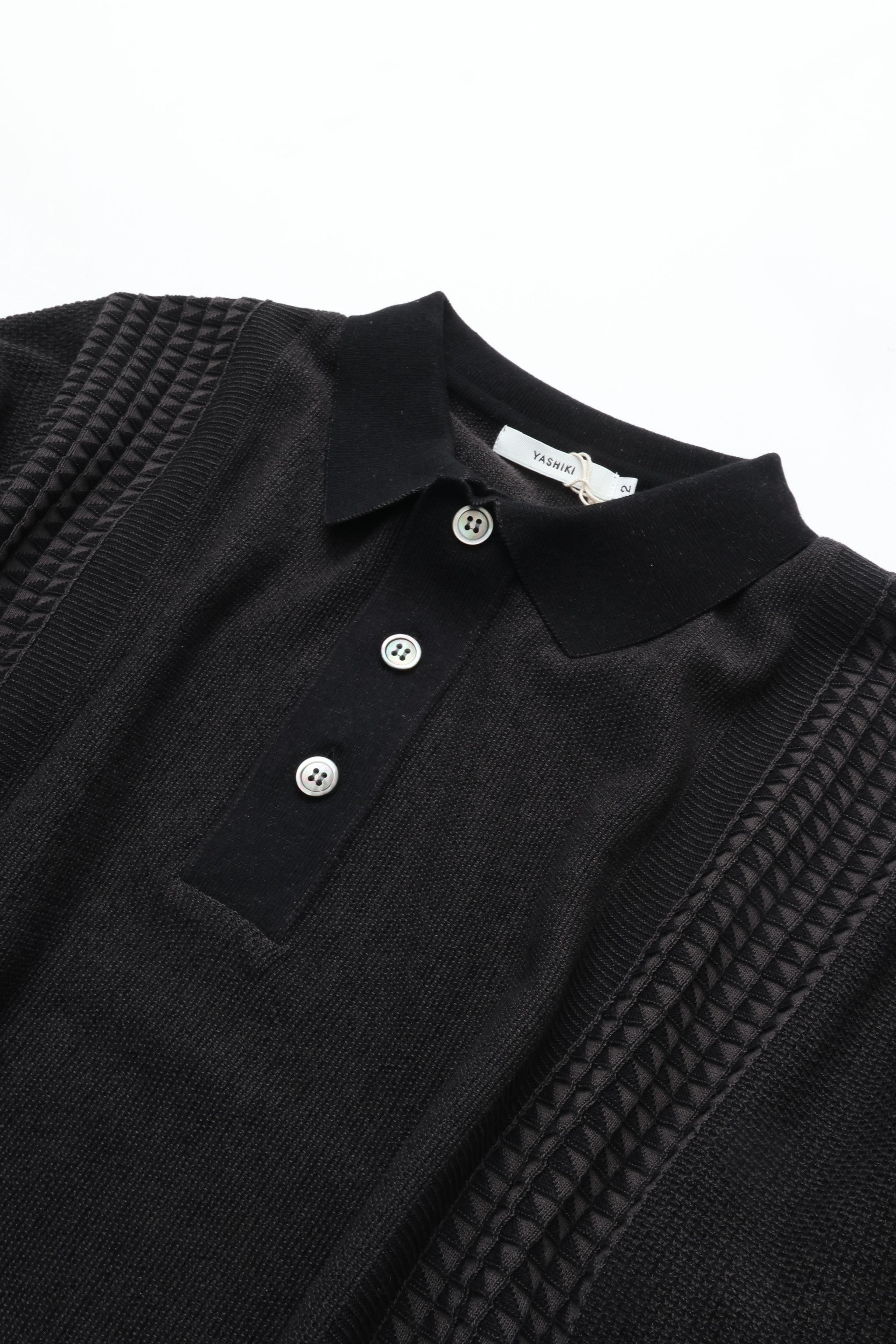 YASHIKI Aotsuyu Knit Polo (YSK-26SS-KN11 BLACK) – CASDAY