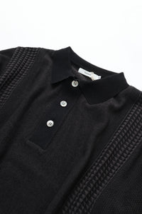 YASHIKI    Aotsuyu Knit Polo（青梅雨）YSK-26SS-KN11 BLACK