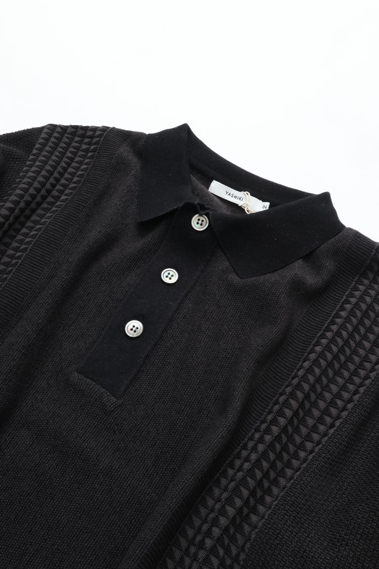 YASHIKI    Aotsuyu Knit Polo（青梅雨）YSK-26SS-KN11 BLACK