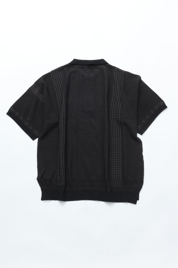YASHIKI    Aotsuyu Knit Polo（青梅雨）YSK-26SS-KN11 BLACK