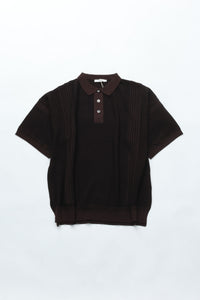 YASHIKI    Aotsuyu Knit Polo（青梅雨）YSK-26SS-KN11 BROWN