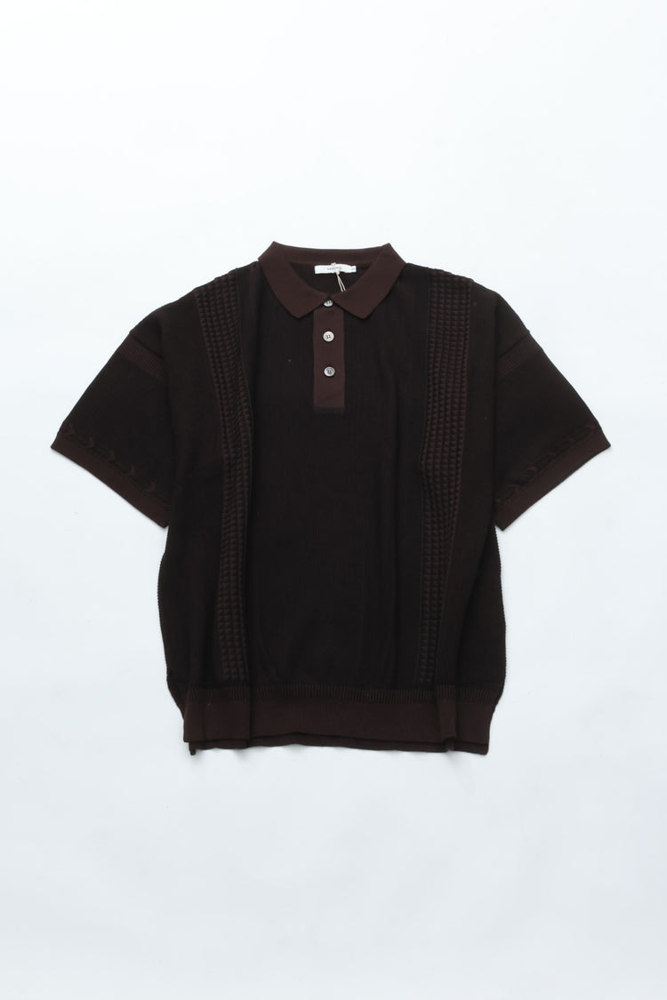 YASHIKI    Aotsuyu Knit Polo（青梅雨）YSK-26SS-KN11 BROWN