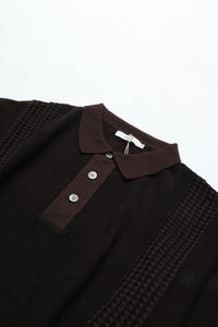 YASHIKI    Aotsuyu Knit Polo（青梅雨）YSK-26SS-KN11 BROWN
